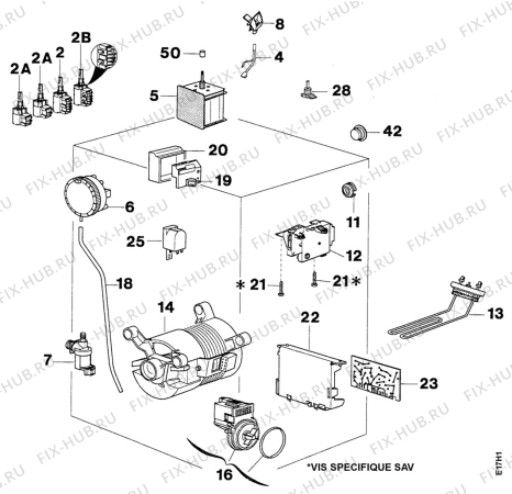 Взрыв-схема стиральной машины Zanker CL8103 - Схема узла Electrical equipment